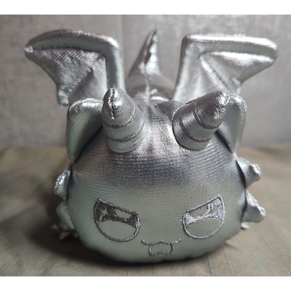 Aphmau Meemeows Gemstone Silver Dragon Cat 6" Plush